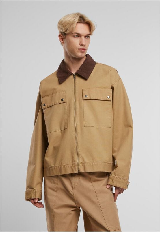 rock revival "Men's Workwear Cotton Jacket" Mid-Season Jackets beige by Urban Classics
