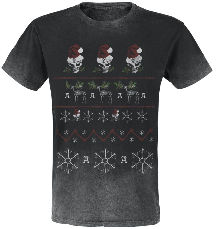 rock revival "Merry Deadly Christmas" T-Shirt grey by Alchemy England