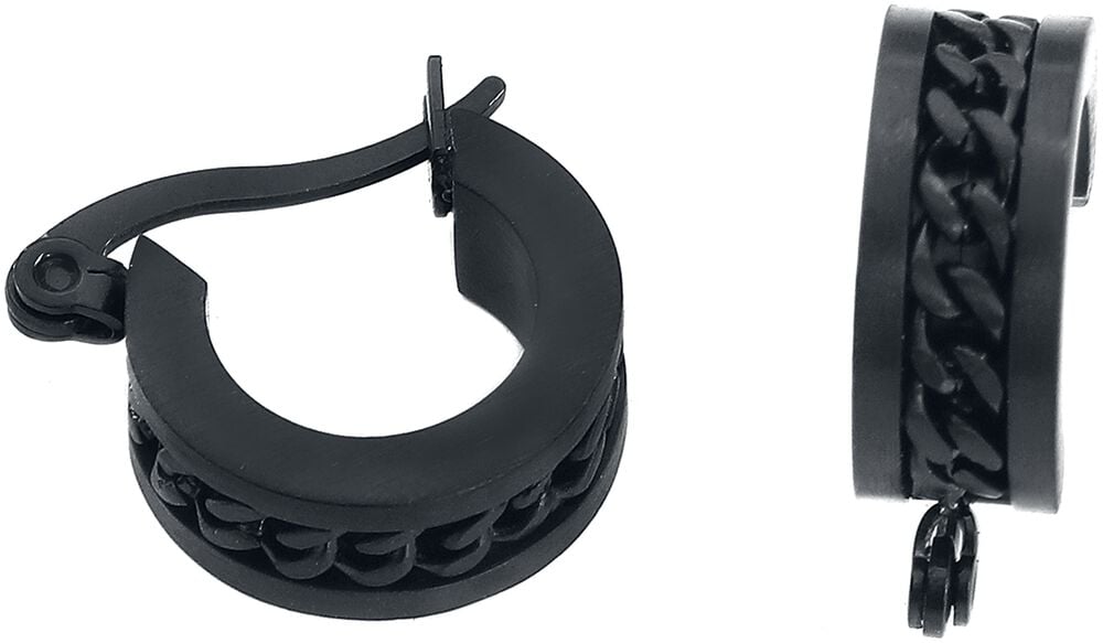 Rock Revival "Mesh Steel" Earrings Black By EtNox Hard And Heavy