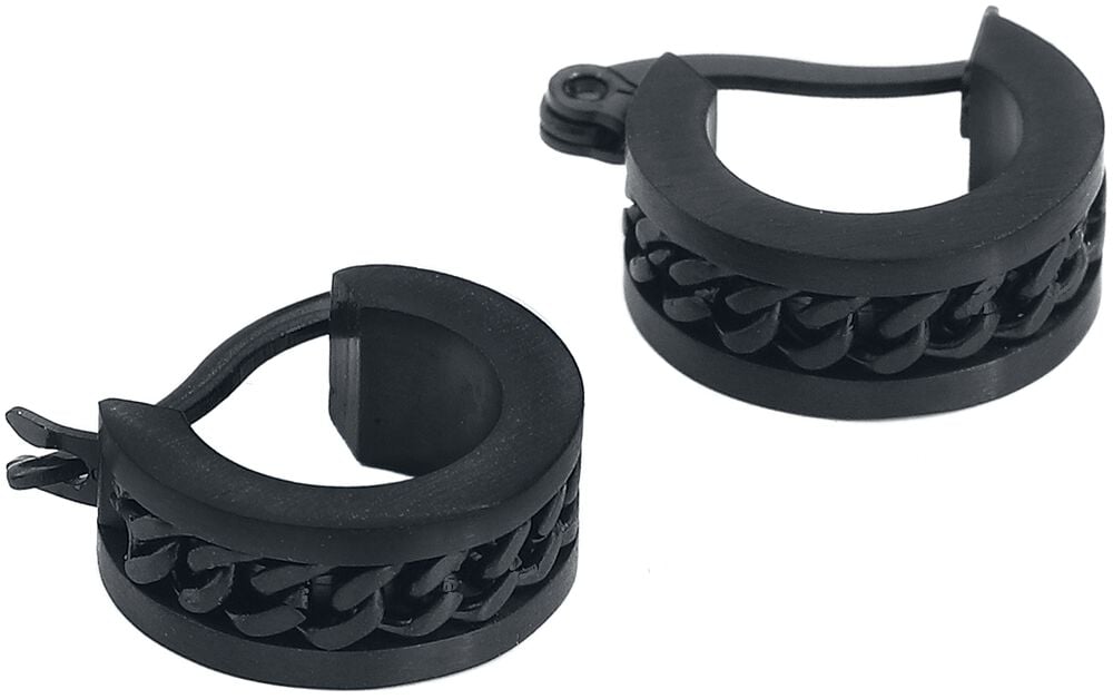 Rock Revival "Mesh Steel" Earrings Black By EtNox Hard And Heavy