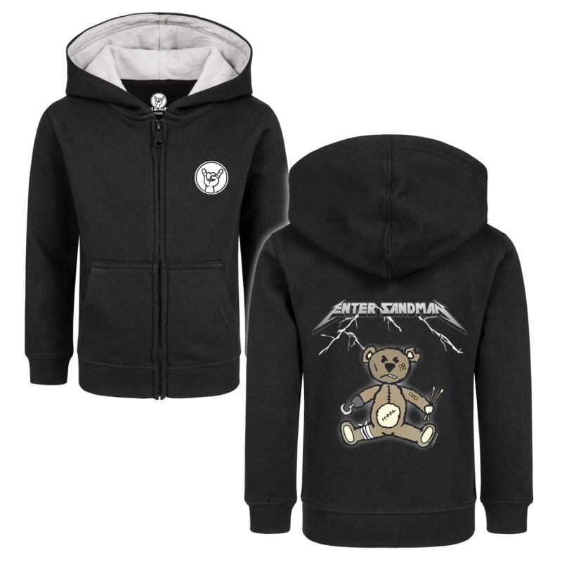 rock revival "Metal-Kids - Enter Sandman" Kids' hooded jackets black by Slogans