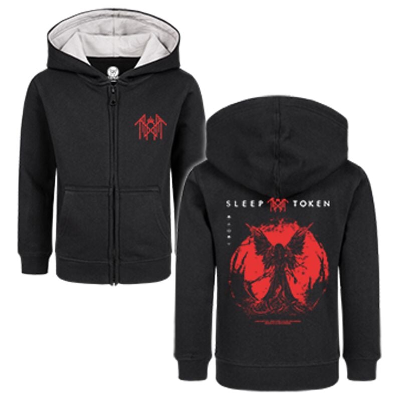 rock revival "Metal Kids - Red Reaper Angel" Kids' hooded jackets black by Sleep Token
