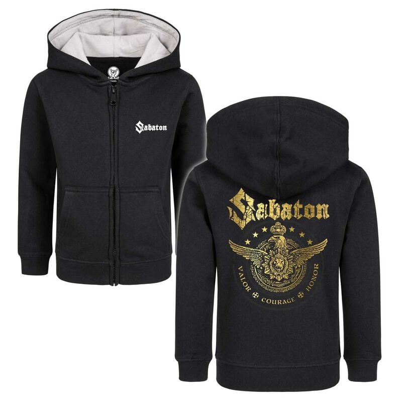 rock revival "Metal-Kids - Wings Of Glory" Kids' hooded jackets black by Sabaton