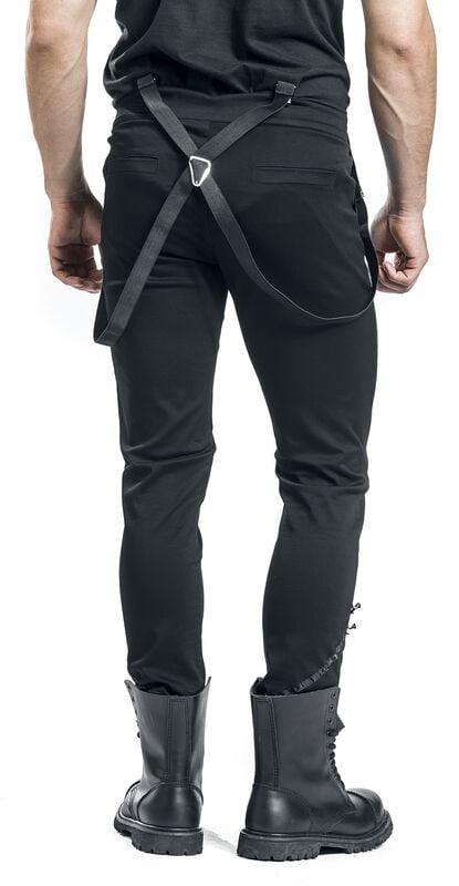 Rock Revival "Military Drummer Trousers" Cloth Trousers Black By Banned Alternative