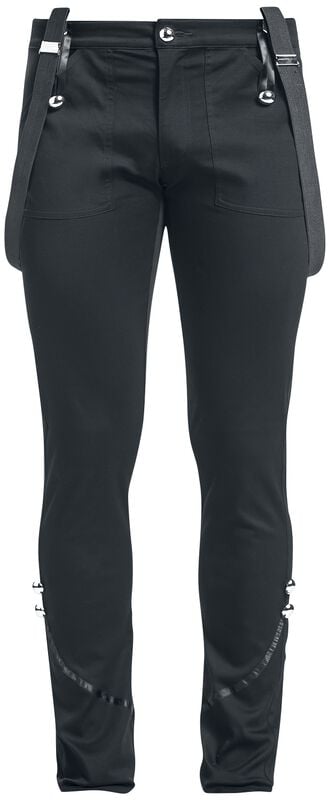 Rock Revival "Military Drummer Trousers" Cloth Trousers Black By Banned Alternative