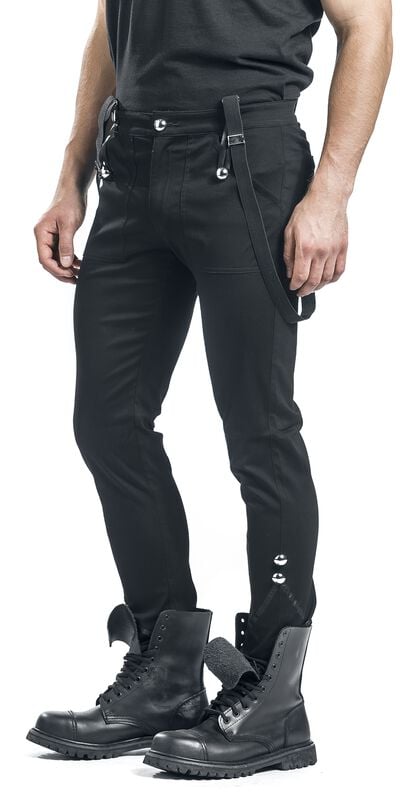 rock revival "Military Drummer Trousers" Cloth Trousers black by Banned Alternative