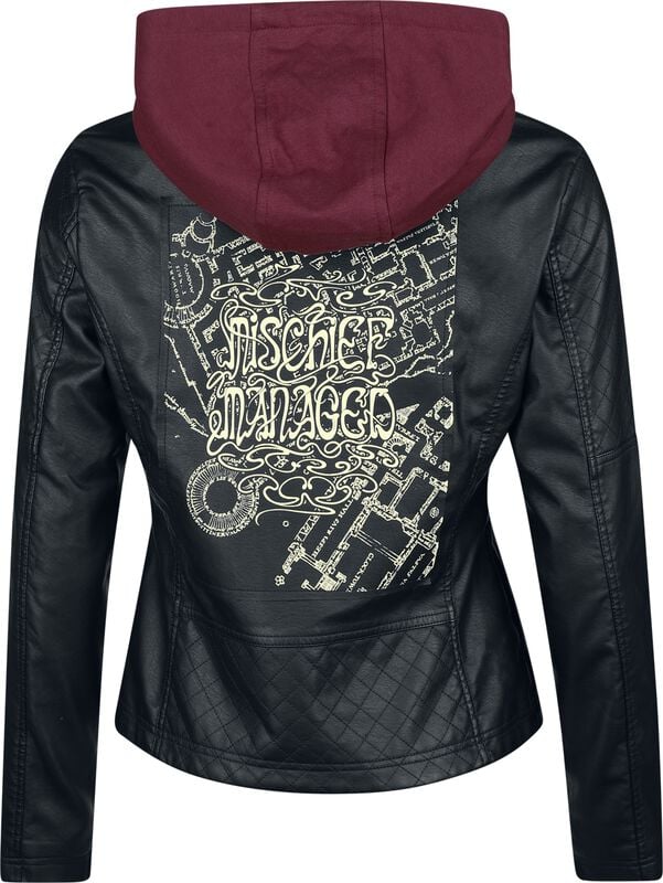 Rock Revival "Mischief Managed" Imitation Leather Jacket Black By Harry Potter