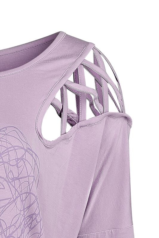 Rock Revival "Modern Art Heart" Long-sleeve Shirt Lilac By Full Volume By EMP
