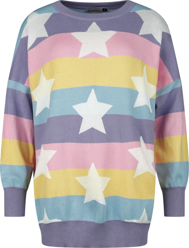 rock revival "Momo Jumper" Knit jumper multicolour by Banned Alternative