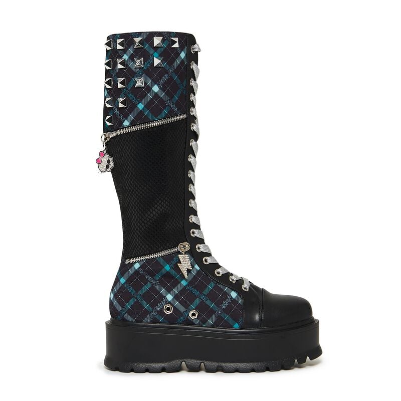 Rock Revival "Monster High - Frankie Stein Firecracker Platform Boots" Laced Boots Black-green By KOI