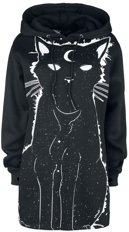 Rock Revival "Moon Kitty Hood" Hoodie Black-white By Heartless