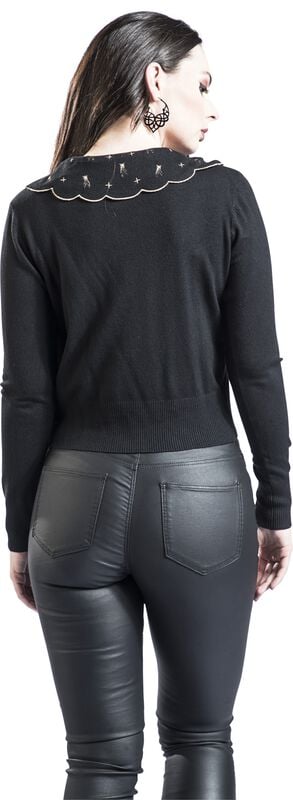 Rock Revival "Moon Phase Cat Emb Cardigan" Cardigan Black By Voodoo Vixen