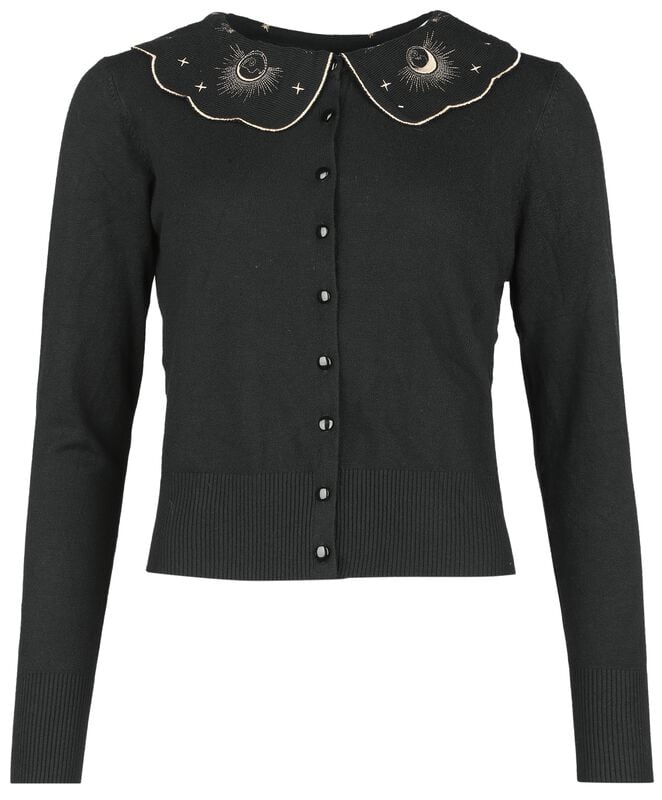Rock Revival "Moon Phase Cat Emb Cardigan" Cardigan Black By Voodoo Vixen
