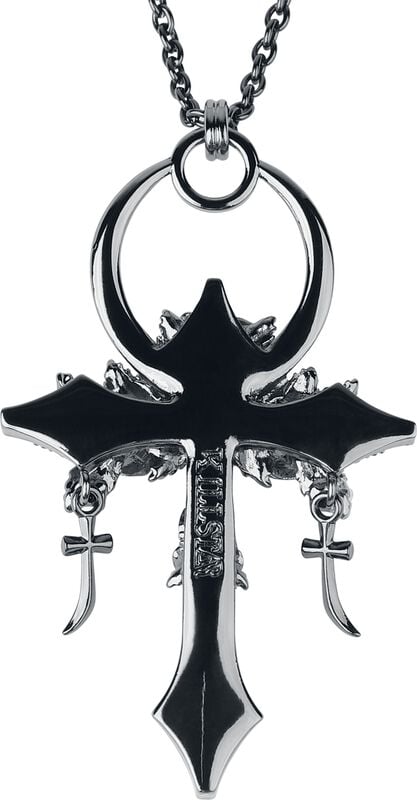 Rock Revival "Mourning Ankh" Necklace Silver-coloured By Killstar