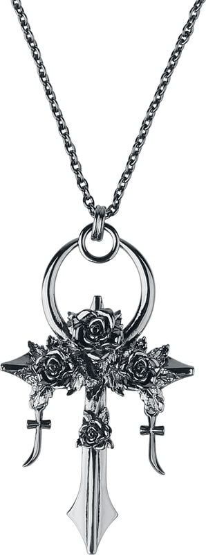 rock revival "Mourning Ankh" Necklace silver-coloured by Killstar