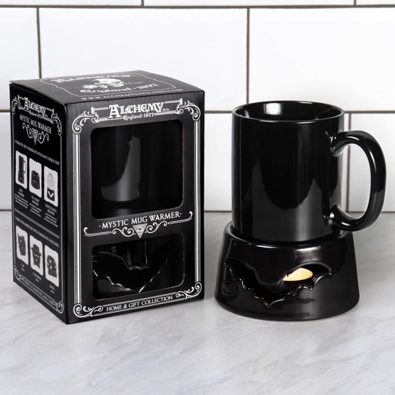 Rock Revival "Mug With Cup Warmer Bat" Cup Black By Alchemy England