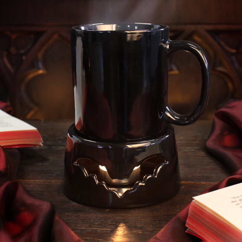 Rock Revival "Mug With Cup Warmer Bat" Cup Black By Alchemy England
