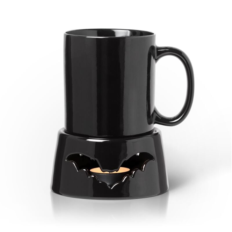 rock revival "Mug with cup warmer Bat" Cup black by Alchemy England