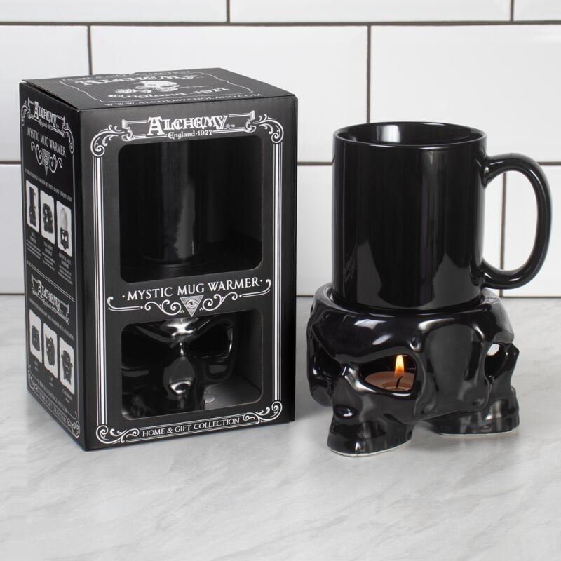 Rock Revival "Mug With Cup Warmer Skull" Cup Black By Alchemy England