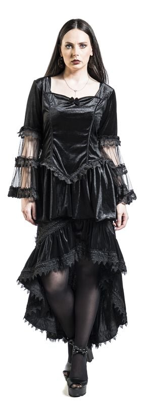 Rock Revival "Mullet Skirt" Midi Skirt Black By Sinister Gothic