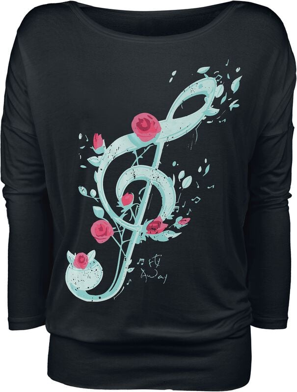 Rock Revival "Music And Roses" Long-sleeve Shirt Black By Full Volume By EMP