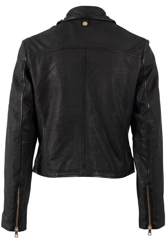 Rock Revival "MWInessa" Leather Jacket Black By Mauritius