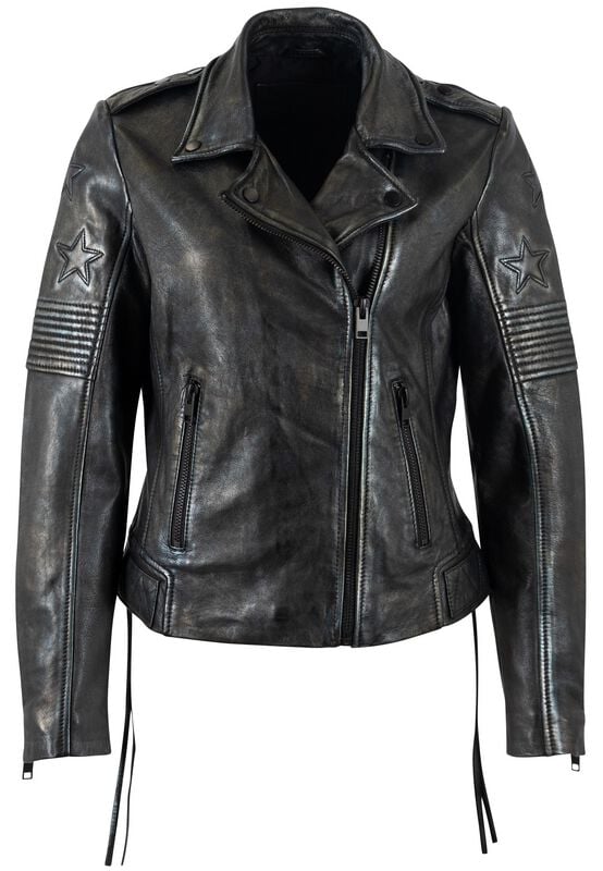 rock revival "MWWona W25 Slimfit" Leather Jacket black by Mauritius