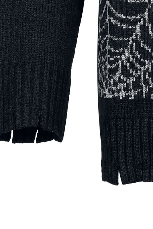 Rock Revival "Mystic Cat - Oversized Jumper" Knit Jumper Black-grey By Jawbreaker