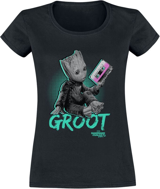 rock revival "Neon Groot" T-Shirt black by Guardians Of The Galaxy