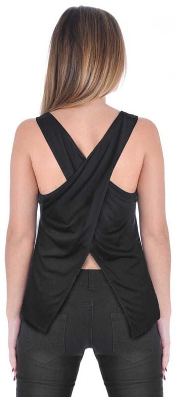 Rock Revival "Nevermore Frame Women's Vest" Top Black By Alchemy England