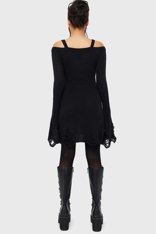 Rock Revival "Night Widow Mini Dress" Mini Dress Black By Killstar