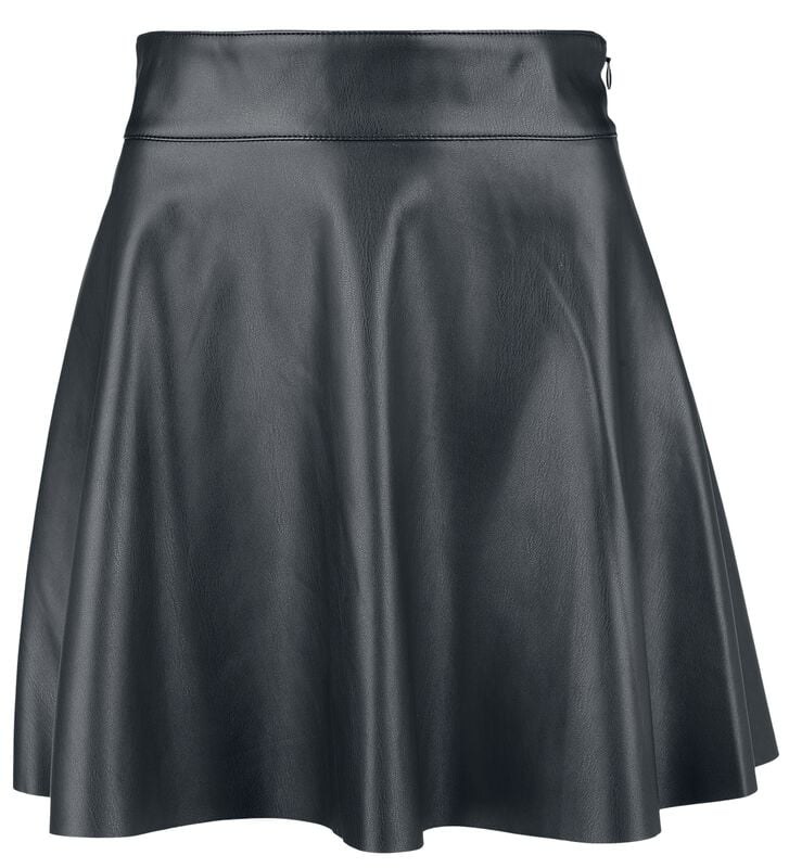 rock revival "NMandy PU HW Flared skirt WVN NOOS" Mini Skirt black by Noisy May