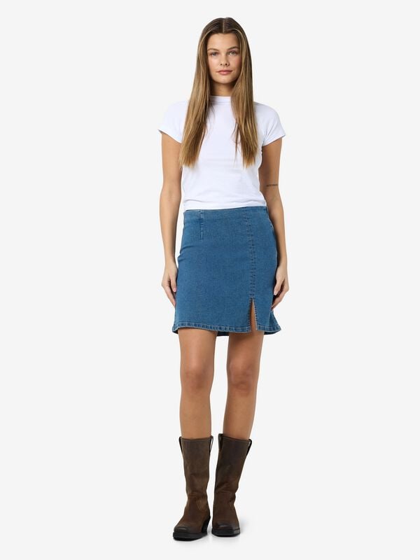 rock revival "NMDEBBY NM SLIM SKIRT VI518MB NOOS" Mini Skirt blue by Noisy May