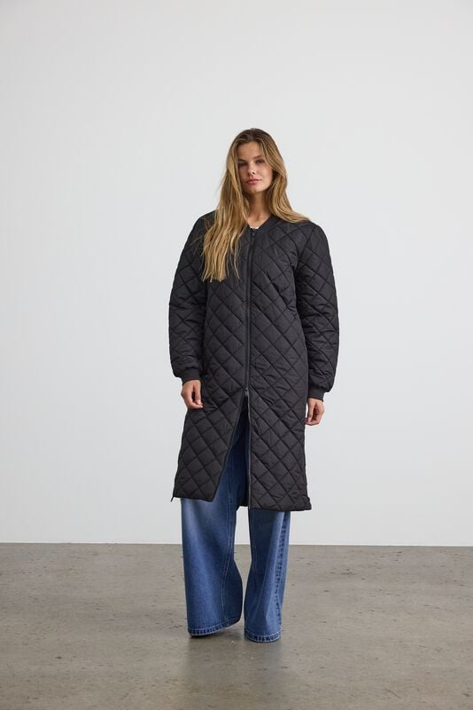 rock revival "NMGILLY QUILTED COAT FWD NOOS" Winter Coat black by Noisy May