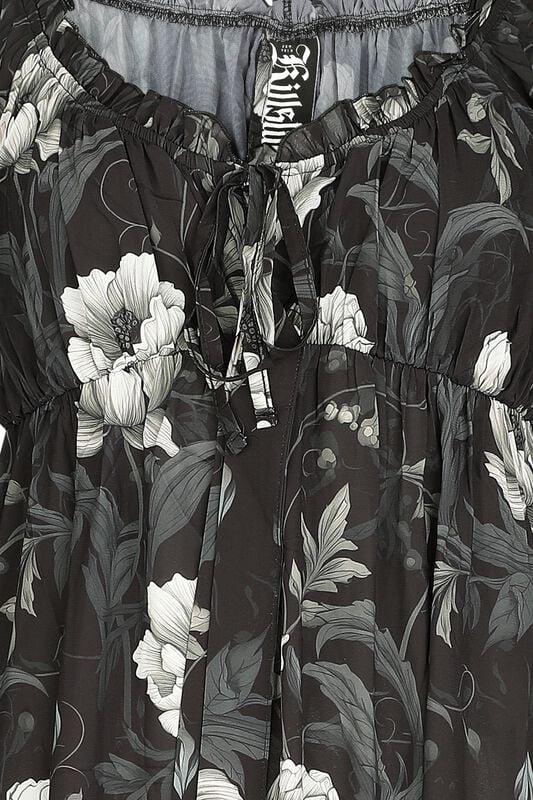 Rock Revival "Nocturne Nights - Ivory'S Chorus Midi Dress" Midi Dress Black By Killstar