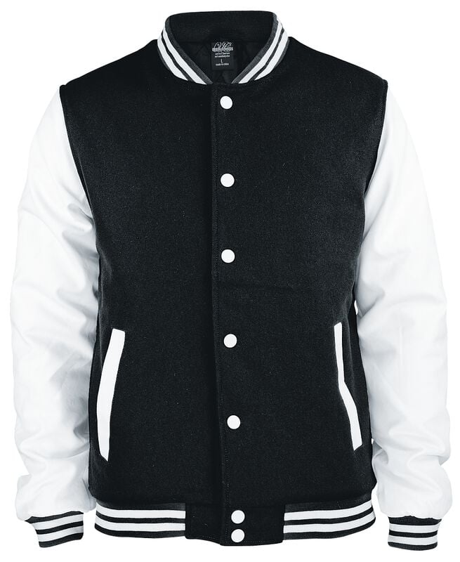 rock revival "Oldschool" Varsity Jacket black-white by Urban Classics
