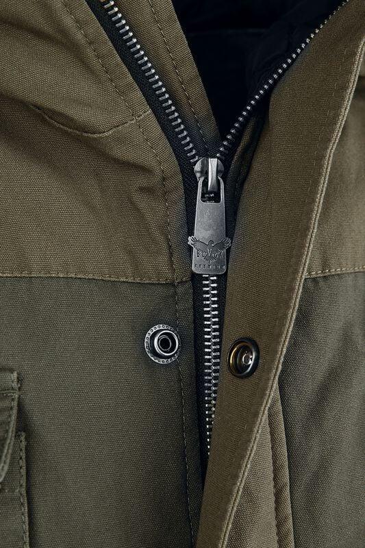 Rock Revival "Olive Winter Jacket With Pockets" Winter Jacket Olive By Black Premium By EMP