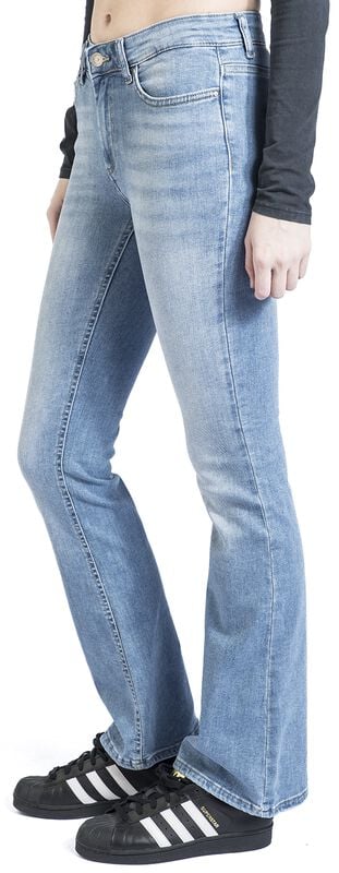 rock revival "Onlblush Mid Flared DNM TAI467" Jeans blue by Only