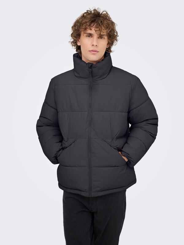 Rock Revival "ONSPACK LIFE PUFFER JACKET OTW" Winter Jacket Anthracite By ONLY And SONS