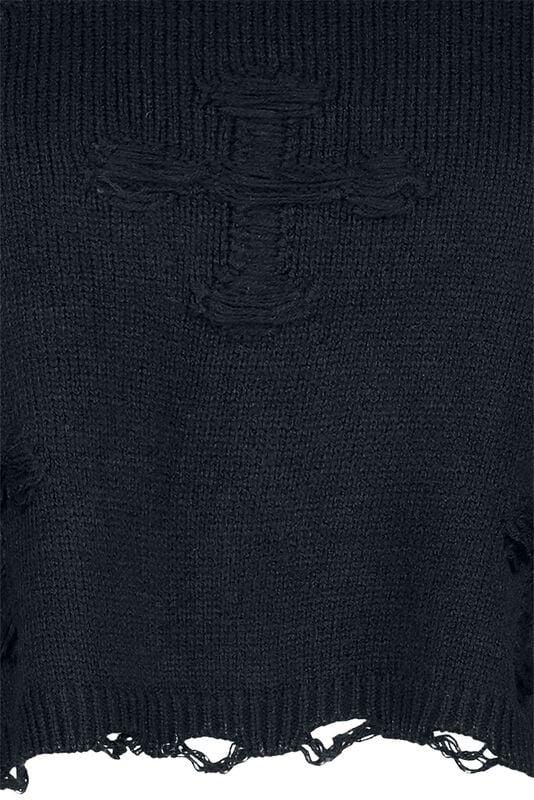 Rock Revival "Onyx Bow Jumper" Knit Jumper Black By Banned Alternative