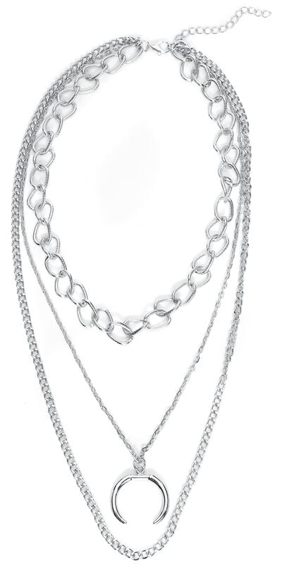 Rock Revival "Open Ring Layering Necklace" Necklace Silver-coloured By Urban Classics