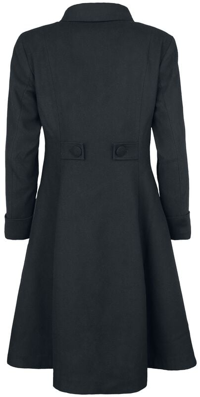 Rock Revival "Ophelia Coat" Coat Black By Gothicana By EMP