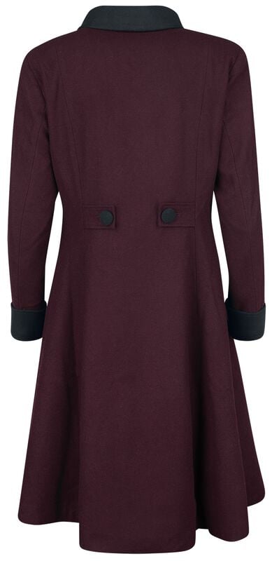 Rock Revival "Ophelia Coat" Coat Dark Red By Gothicana By EMP