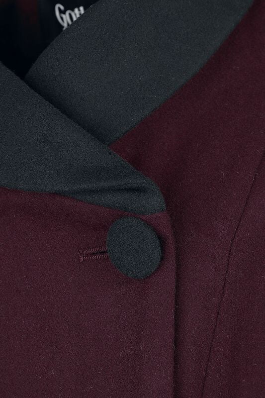 Rock Revival "Ophelia Coat" Coat Dark Red By Gothicana By EMP