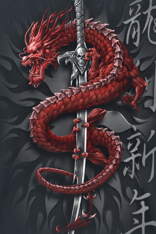 Rock Revival "Oriental Dragon" T-Shirt Black By Spiral