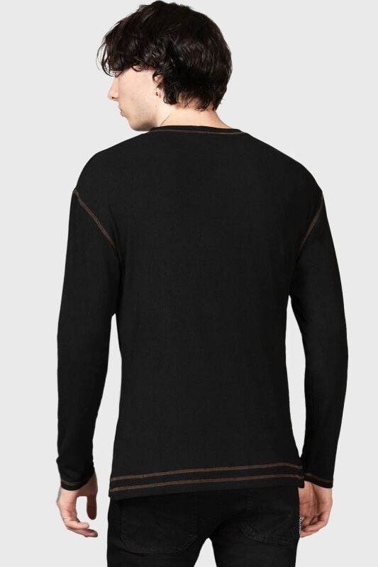 Rock Revival "Otherworlds Henley Top" Long-sleeve Shirt Black By Killstar