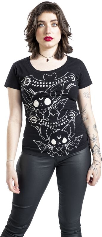 rock revival "Ouija Bats T-shirt" T-Shirt black by Heartless