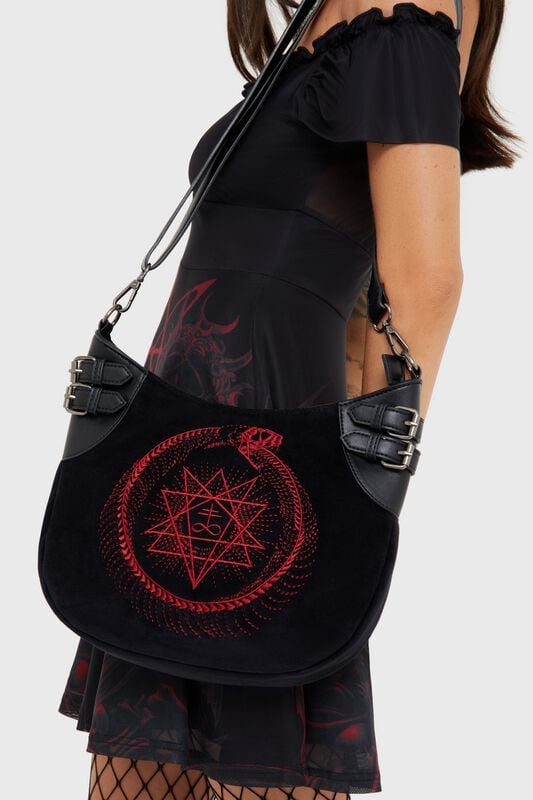 Rock Revival "Ouroboros Infinitus Handbag" Handbag Black-red By Alchemy By Killstar