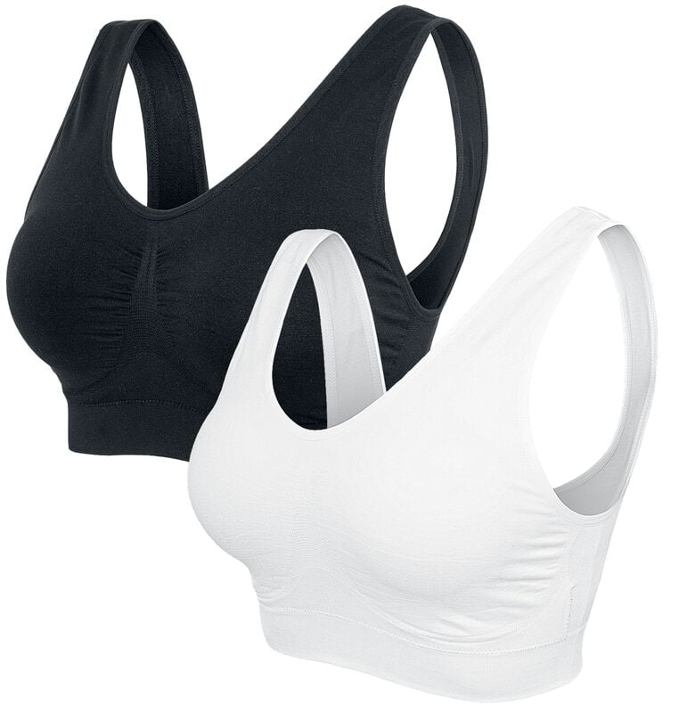 rock revival "Padded Sports Bra" Underwear black-white by Urban Classics