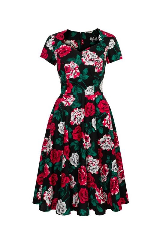 rock revival "Paint Me Roses Dress" Maxi Dress multicolour by Hell Bunny
